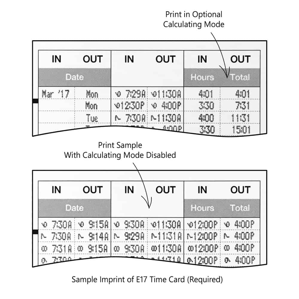700e calculating time clock